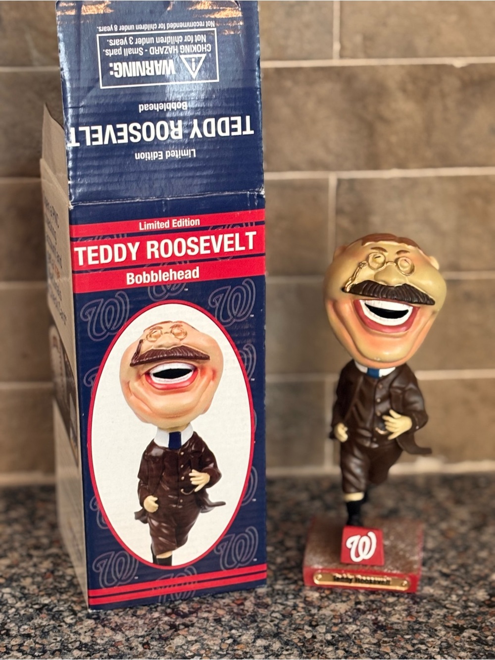 Limited Edition Teddy Roosevelt Bobblehead Figure -Washington Nationals